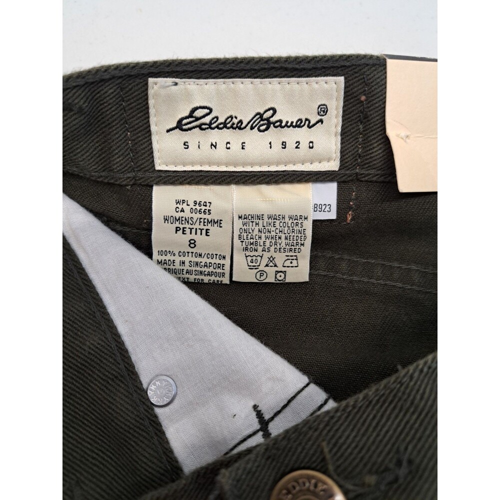 Vintage Eddie Bauer Women's Relaxed Fit Olive 8P 100% Cotton New* - Picture 6 of 6